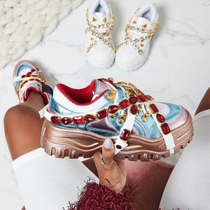 Cute bejeweled sneakers